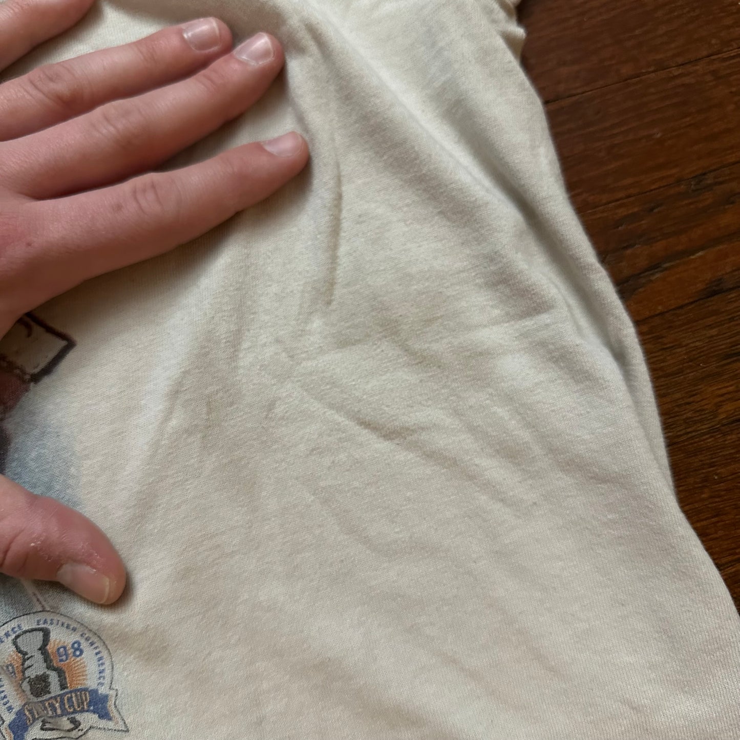 Vintage 1990s Buffalo Sabres Goathead Sabre Saver Dominik Hasek Shirt Size XL