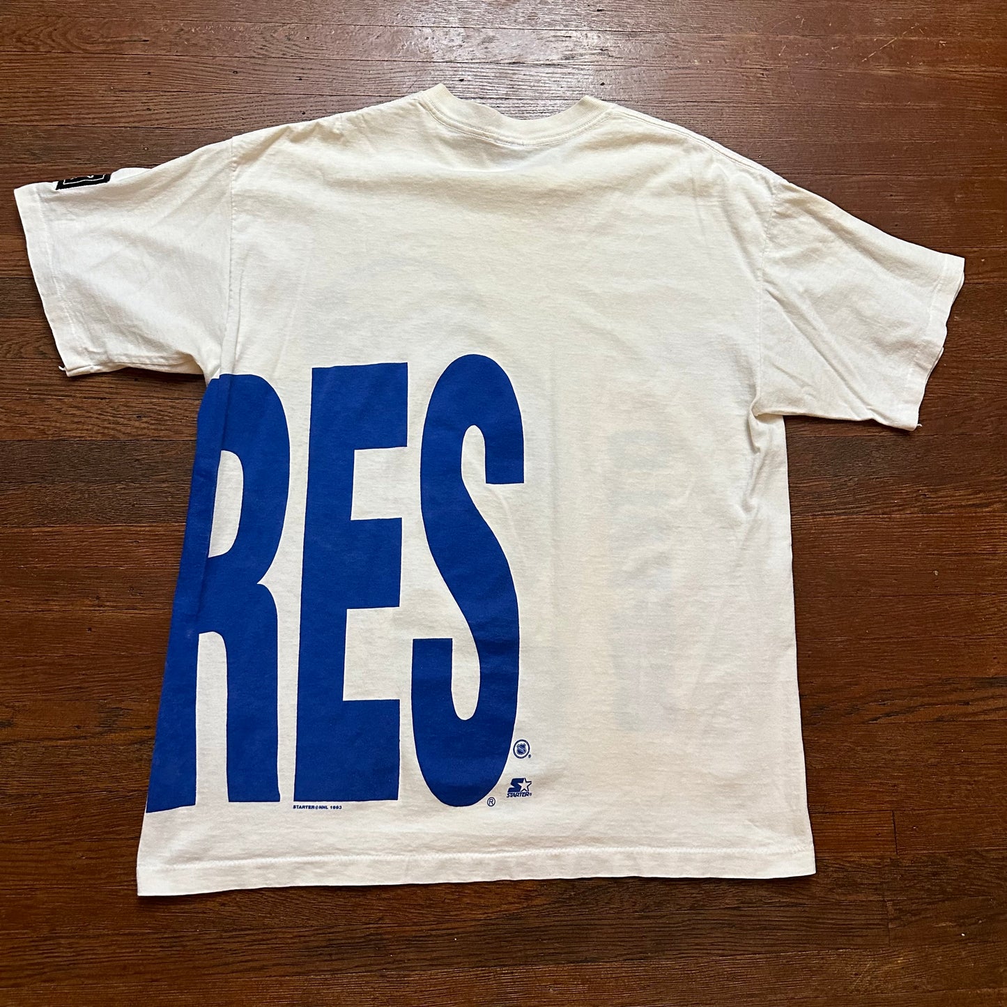 Vintage Buffalo Sabres Royal Logo Starter Double Sided Shirt Size M/L