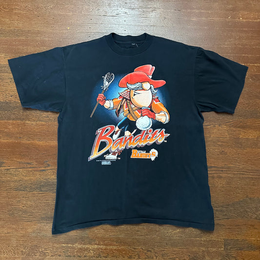 Vintage 1993 Buffalo Bandits Lacrosse Cartoon Shirt Size XL