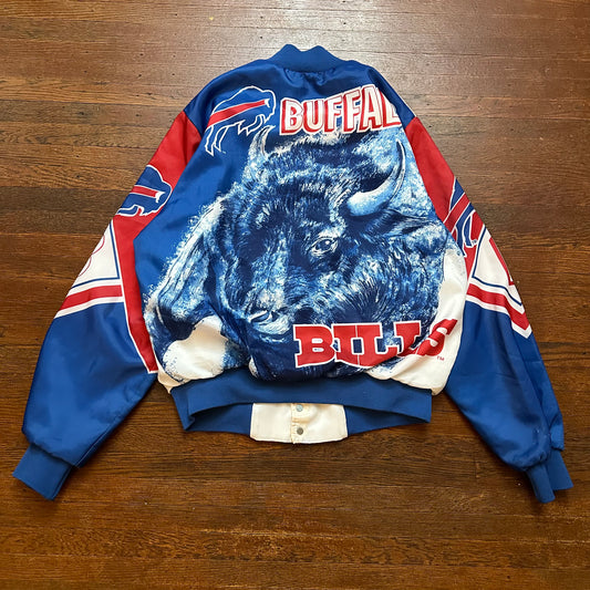 Vintage 1989 Buffalo Bills Chalk Line Fanimation Satin Jackets
