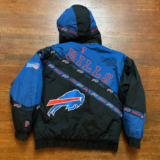 Vintage 1990s Buffalo Bills Pro Player Puffer Jacket Size Large