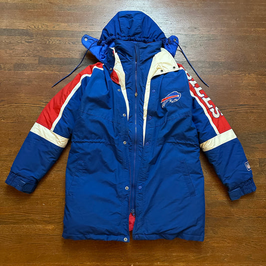 Vintage 1990s Buffalo Bills Starter Parka Down Jacket Size Medium